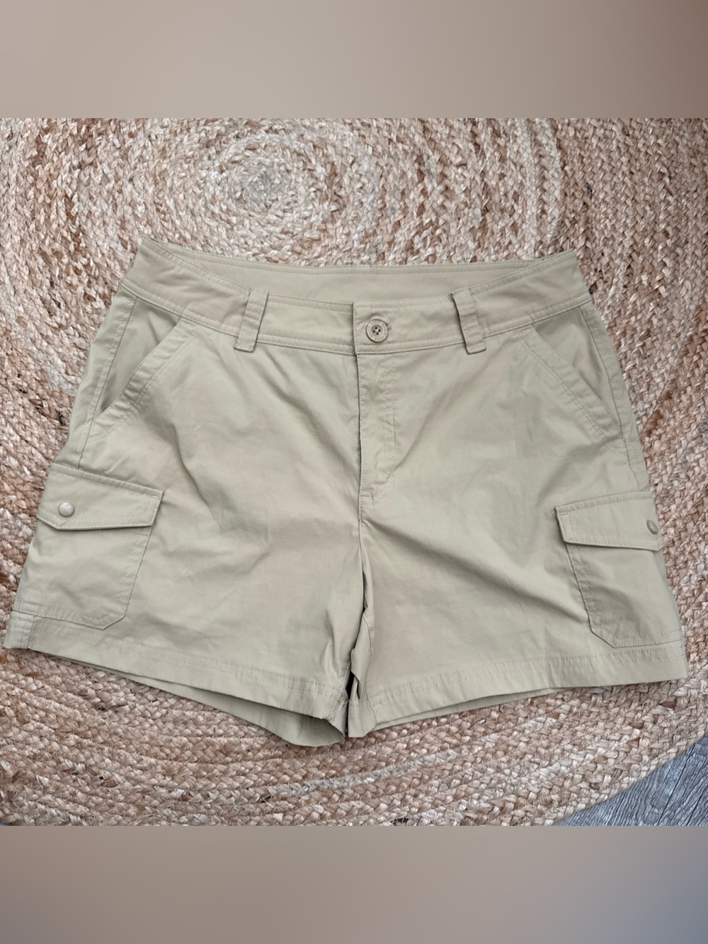 Eddie Bauer Women's Cargo Shorts in Light Tan